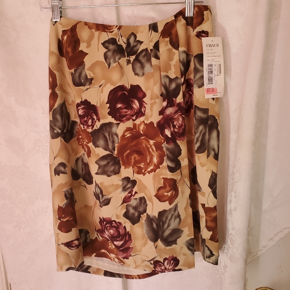 Chaus Faux Wrap Floral Skirt - Picture 1 of 3
